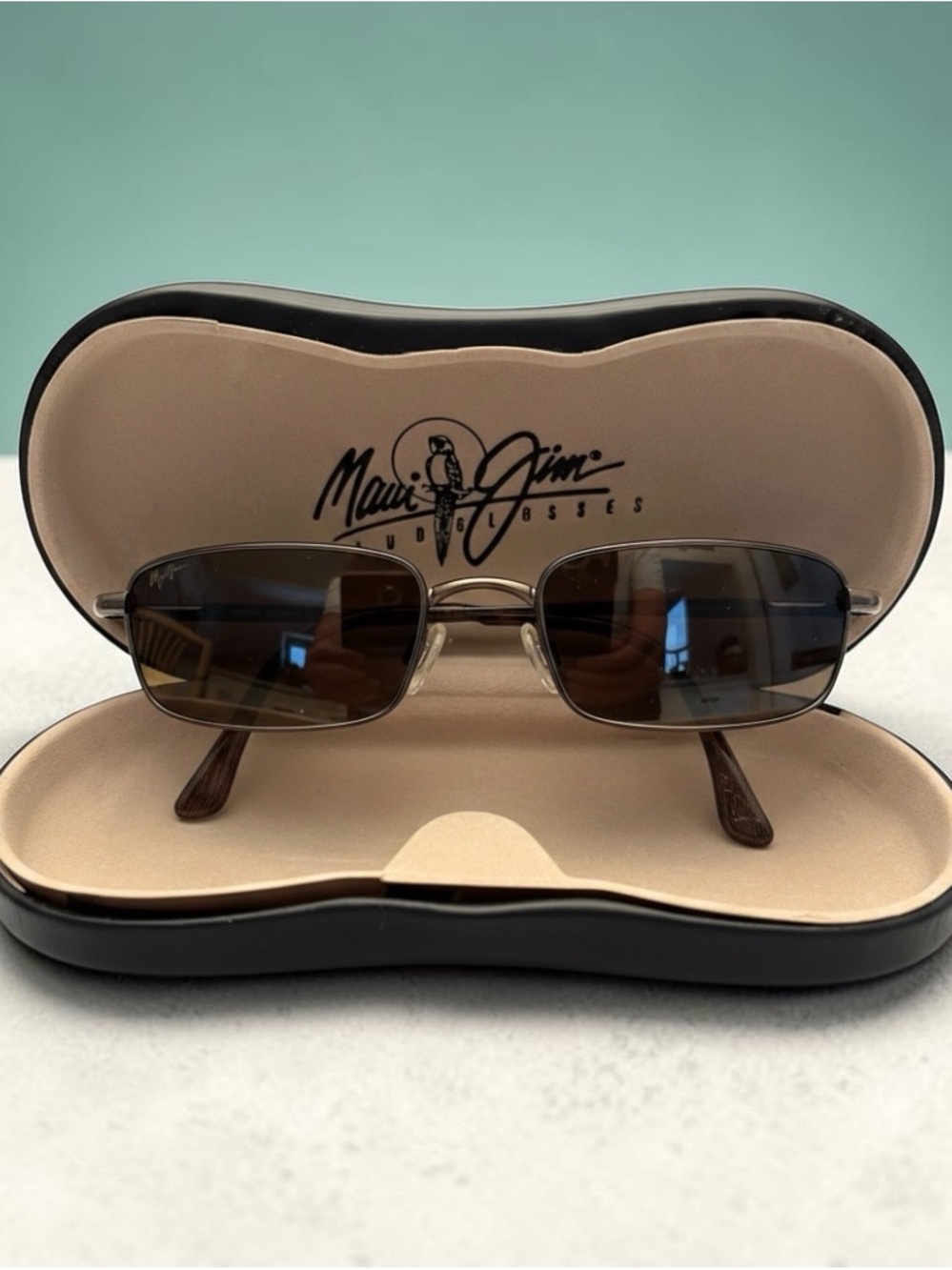 Maui Jim Sunglasses! Dark Brown Metal + Dark Brown Brown Lenses + Original Case